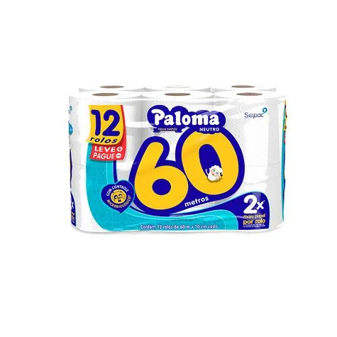 Papel Higiênico FS Paloma c/ 12 rolos